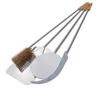 GIEMME - Set 4 Pale per Pizza in Acciaio Inox - Kit Pale da Forno per Pizza con Manico da 85 cm