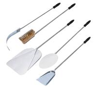 Giemme Set 5 Pale Pizza Acciaio Inox per Pizza Ø33 cm, Forni 100-110 cm