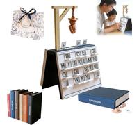 Gienslru Hangman Game Book, Vocabulary Words Spelling Challenge Table Game, 3D Printed Magnetic Chess Set, Hangmans Challenge Games, Portable Books Design Board Games for Adults (Hangman)