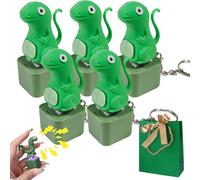 Gienslru Lizard Keychain Sound, Lizard Button, Rechargeable Lizards Anxiety Relief Keychain Button Toy, Lizards Push & Click Keychains, Funny Rechargeable Colourful Lights (5pcs)