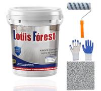 Gienslru Louis Forest Epoxy Colored Sand Floor Paint, Epoxy Sand Floors Paints for Concrete, Waterproof and Non-slip (Dark Gray)