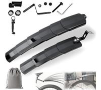 Gienslru Retractable Bike Mudguards, Adjustable Front Rear Retractable for Bike Mudguard Set, Portable Foldable Front Rear Mudguards, Universal Fit Rain Splash Protection, Easy Installation (1pc)