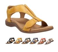 Gienslru Sandali Ortopedici Donna Estive Comode Vintage Scarpe Ortopediche Basse Infradito Piscina Sandalo Ortopedico con Zeppa Supporto Ciabatte per Sportivi Camminare Spiaggia Viaggi 35-44 EU