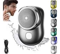 Gienslru Zao Mini rasoio da uomo 2023, mini rasoio elettrico portatile, tascabile, lavabile, bagnato e asciutto, mini rasoio USB per viaggi, regalo per la festa del papà (nero)