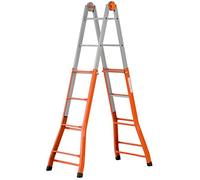 SCALA TELESCOPICA ACCIAIO 4+5 PIOLI GIERRE PEPPINA PORTATA MAX 100kg