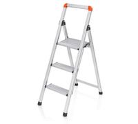 GIERRE BSA301 Scala Sgabello Mini Slimstep Light in Alluminio, 3 Gradini, Spessore 5 cm, Piedini Antiscivolo, Super Leggero: 3 kg