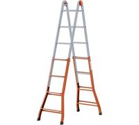 SCALA TELESCOPICA ACCIAIO 4+5 PIOLI GIERRE PEPPINA PORTATA MAX 100kg