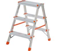 Scala in Alluminio Doppia Salita Stylo 5 Gradini + Piano 123 cm BA240 GIERRE