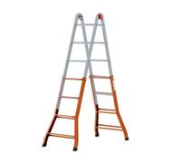 SCALA TELESCOPICA ACCIAIO 4+5 PIOLI GIERRE PEPPINA PORTATA MAX 100kg