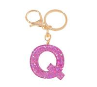 Gierzijia Simpatico portachiavi in resina con paillettes viola A-Z alfabeto per donne, lettera iniziale portachiavi accessori borsa ciondoli, Domande e risposte:, taglia unica