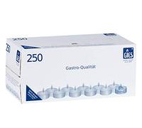 Gies 205-479000-10 - Candele tealight, Diametro 38 mm, portalumino Metallico, Durata 8 Ore, Confezione da 250 Pezzi, Colore: Bianco
