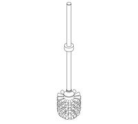 Giese ricambio manico scopino con testa dello scopino, 81179-02, Gifix Uno; Universal cromo/bianco [Accessori Bagno > Accessori per Accessori Bagno]