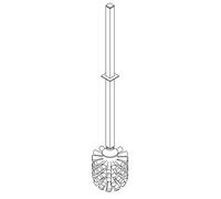 Giese ricambio manico scopino con testa dello scopino, 81186-02, Solid; Gifix Tono cromo/bianco [Accessori Bagno > Accessori per Accessori Bagno]