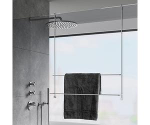 Giese Server barra portasciugamani per montaggio a vetro, 11860-02, Server cromo [Accessori Bagno > Portasciugamani]