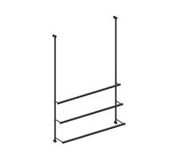 Giese Server barra portasciugamani per montaggio a vetro, 30854-14, Server nero opaco [Accessori Bagno > Portasciugamani]