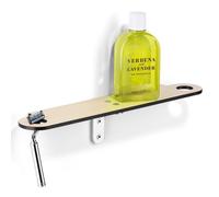 Giese Slimbord portaoggetti doccia, 30961-02, Slimbord cromo/olmo/nero [Accessori Bagno > Mensole Doccia]