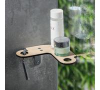 Giese Slimbord portaoggetti doccia, 30966-02, Slimbord cromo/olmo/nero [Accessori Bagno > Mensole Doccia]