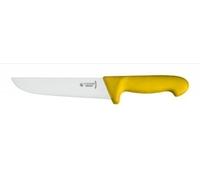 Giesser - Coltello da macellaio, lunghezza lama 24 cm, forma ampia, colore: Giallo