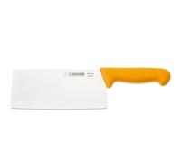 Giesser since 1776 - Made in Germany - Coltello cuoco cinese arancione, Basic Orange, lama di 19 cm, antiscivolo, mannaia lavabile in lavastoviglie, inossidabile