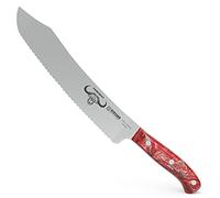 Giesser since 1776 - Made in Germany - Coltello da pane, 25 cm, Red Diamond, PremiumCut Wave No 1, seghettato, manico in materiale acrilico, rosso, inossidabile, coltello da griglia tedesco