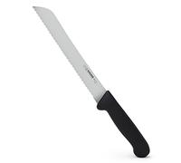 Giesser since 1776 - Made in Germany - Coltello da pane nero, Basic Black, lama di 21 cm, bordo seghettato, antiscivolo, lavabile in lavastoviglie, inossidabile