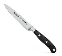 Giesser since 1776 - Made in Germany - Coltello spelucchino, affilato, forgiato, 10 cm BestCut, resistente al calore, nero, coltello verdura tedesco lavabile in lavastoviglie, inossidabile