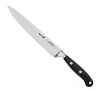 Giesser since 1776 - Made in Germany - Coltello trinciante affilato, forgiato, 20 cm, BestCut, resistente al calore, nero, coltello da prosciutto tedesco, lavabile in lavastoviglie, inossidabile