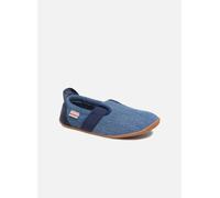 Giesswein Söll - Slim Fit, Pantofole Piatte, Unisex - Bambini e ragazzi, Blu Jeans Scuro 528, 24 EU