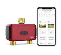 GIEX Timer di irrigazione WiFi a 2 zone, centralina intelligente per tubi da giardino, compatibile con le app TUYA e Smart Life