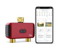 GIEX Timer di irrigazione WiFi a 2 zone, centralina intelligente per tubi da giardino, compatibile con le app TUYA e Smart Life