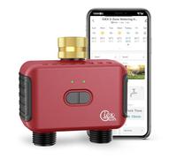 GIEX Timer di irrigazione Zigbee a 2 zone, centralina intelligente per tubi da giardino, compatibile con le app TUYA e Smart Life