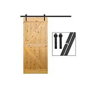 GIFSIN 6FT/183cm Kit per Porte Scorrevoli Porta Scorrevole del Fienile Kit Porta del Fienile per Porta Singola