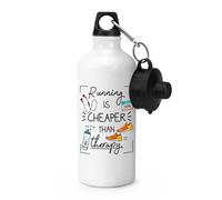 Gift Base Borraccia 600 ml In Acciaio Inox Running Is Cheaper Than Therapy