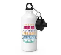 Gift Base Borraccia Da Rugby Con Bevanda Sportiva Camping 600 ml Metallo