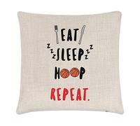 Gift Base Eat Sleep Hoop Repeat Basket Lino Copricuscino