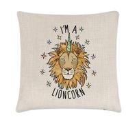 Gift Base Federa Cuscino 40 x 40 Cm Cotone Poliestere Quadrata Moderna Lioncorn