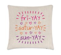 Gift Base Federa Cuscino 40 x 40 cm In Lino Cotone Poliestere Quadrata