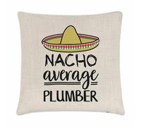 Gift Base Federa Cuscino Nacho Average Plumber, Cotone & Poliestere, 40cm