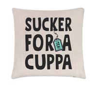 Gift Base Federa Cuscino Tè Caffè Sucker For A Cuppa, Moderno, 40cm, Quadrato