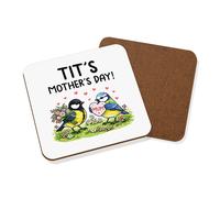 Gift Base Sottobicchiere 1 Pezzo Hardboard 9x9cm Birds Festa Della Mamma