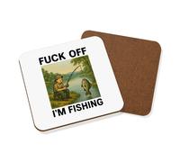 Gift Base Sottobicchiere 9x9cm In Fibra Di Legno Con Testo Rude Per Pescatori