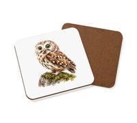 Gift Base Sottobicchiere Gufo Civetta Aquila Hardywood 9x9cm