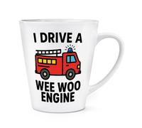 Gift Base Tazza Da Caffè 12oz In Ceramica Bianca Fire Engine