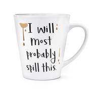 Gift Base Tazza Latte 12oz In Ceramica Bianca Divertente