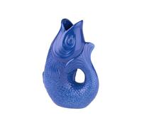 Gift Company Vase Monsieur Carafon S, vaso decorativo a forma di pesce, gres, Azzurro
