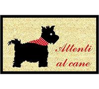 Gift Company Zerbino Attenti al Cane, Cocco/PVC, Colorato, 75x1.5x45 cm