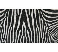 Gift Company Zerbino Zebra, Cocco e PVC, Nero E Bianco, 75x1.5x45 cm