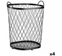E_0002_S3625640 Gift Decor Cesto Nero Metallo 40 L 31 x 54,7 x 46,5 cm (4 Unità)