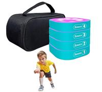 Gift Edian Reaction Training Light 4 Pezzi, Set di Luci per L'agilità Sportiva con Sensori Intelligenti E Avvisi Sonori, 4 modalità di Allenamento, per L'allenamento della Coordinazione Occhio-Mano