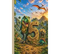 Gift for 5 Year Old Boy: Dinosaur Notebook: Dinosaur adventure notebook with 100 lined pages, 6 x 9 inch for writing, notes, lists, stories, and ideas